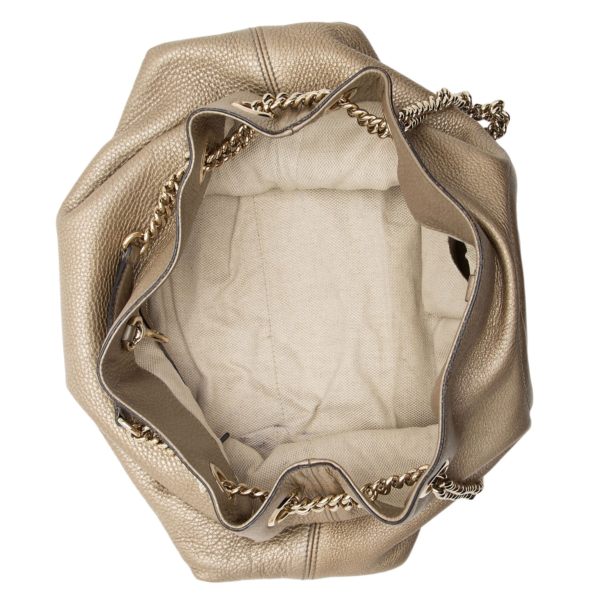 Gucci Metallic Leather Soho Medium Shoulder Bag