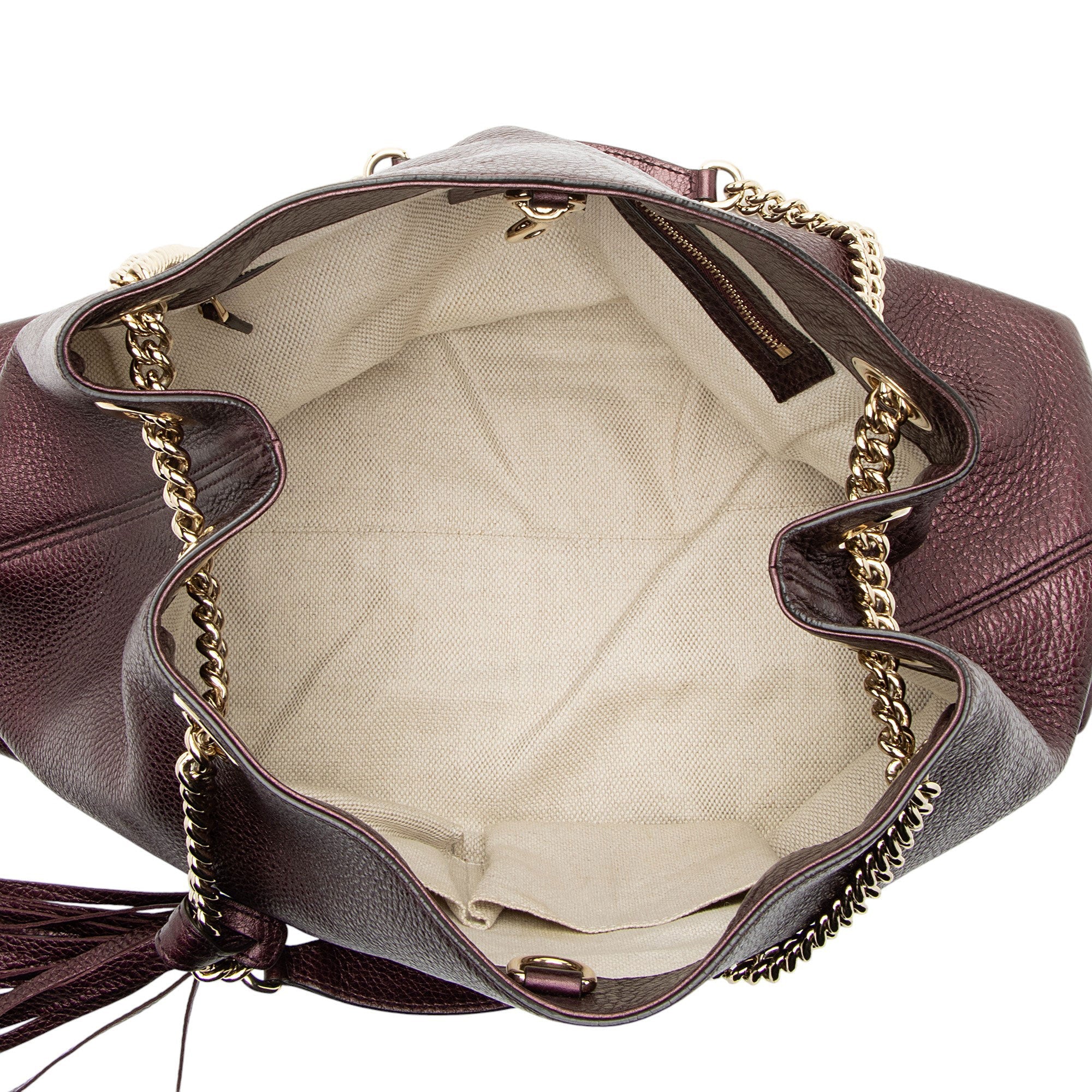 Gucci Metallic Leather Soho Medium Shoulder Bag