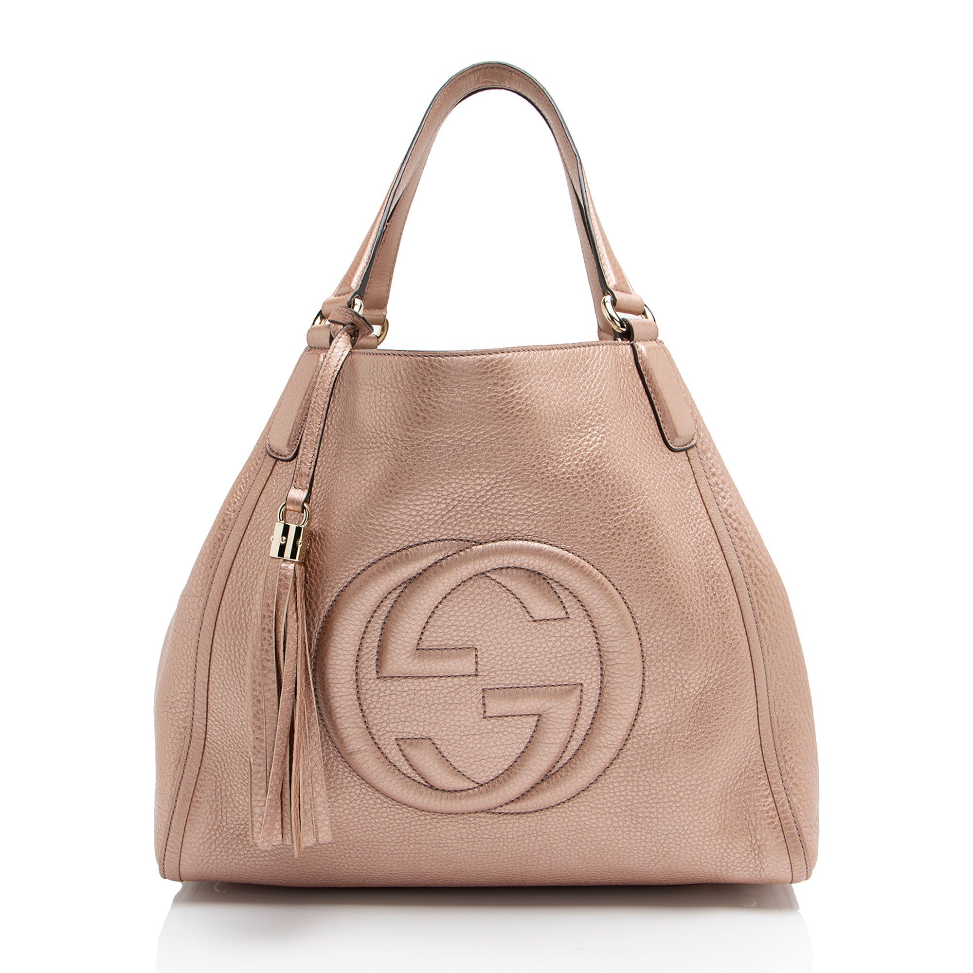 Gucci Metallic Leather Soho Medium Tote