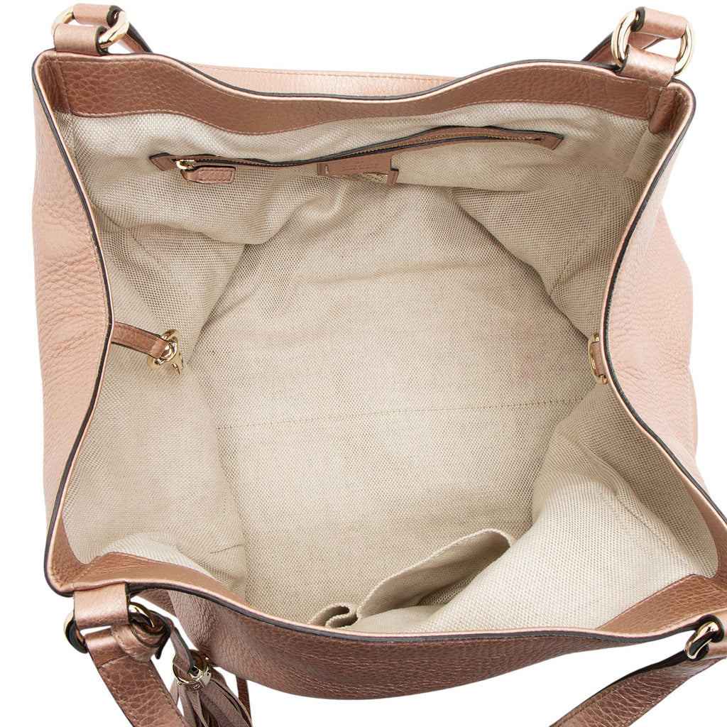 Gucci Metallic Leather Soho Medium Tote