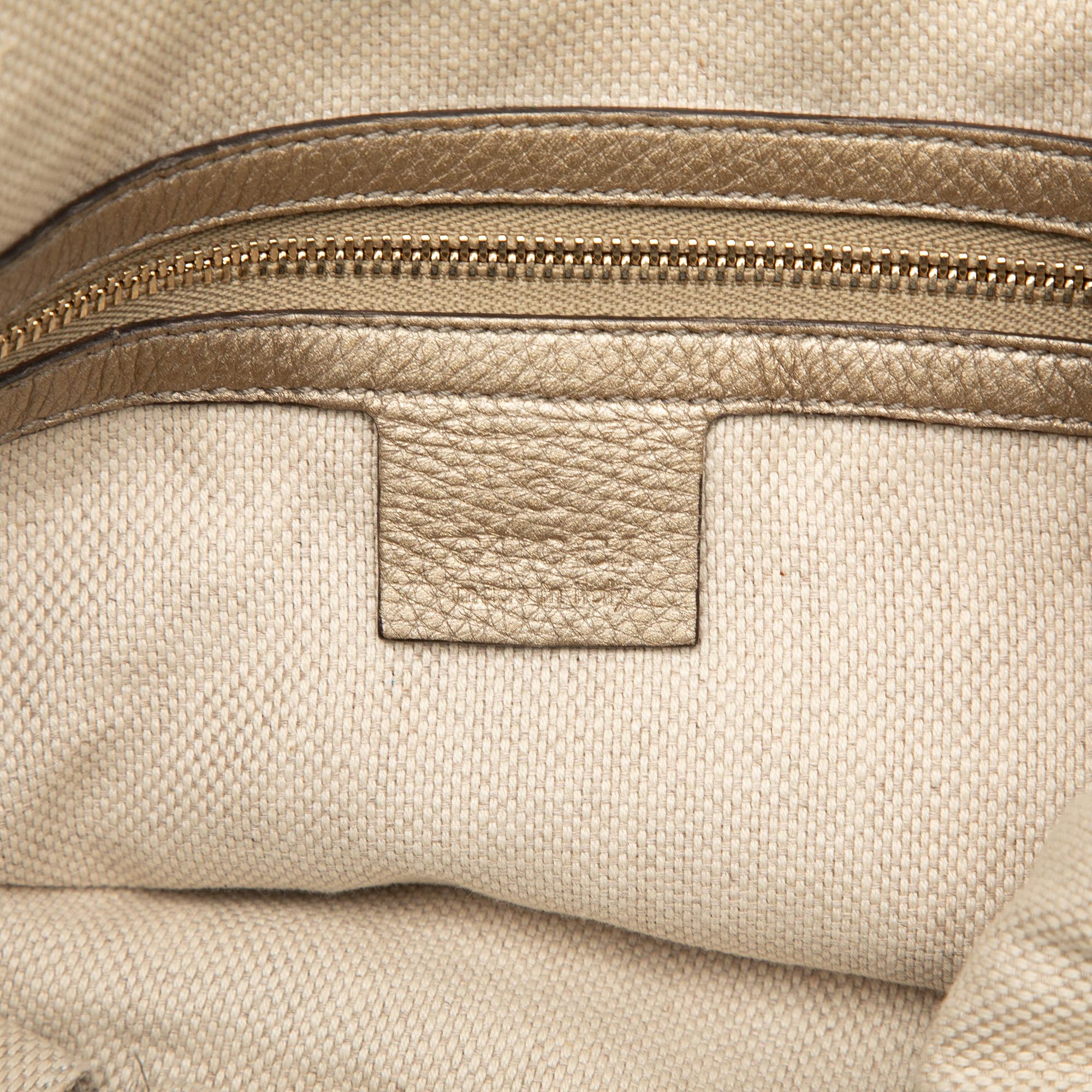 Gucci Metallic Leather Soho Shoulder Bag