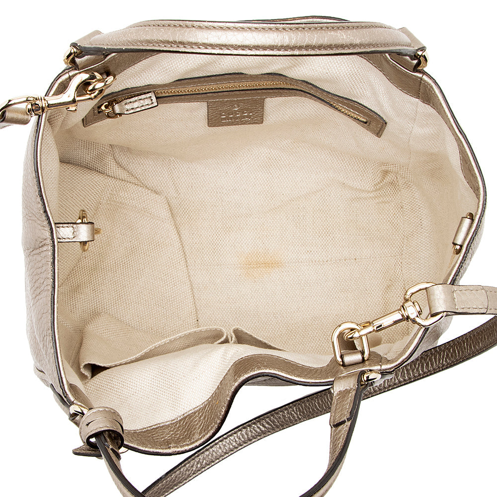 Gucci Metallic Leather Soho Small Tote (SHF-21667)
