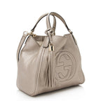 Gucci Metallic Leather Soho Small Tote (SHF-21667)
