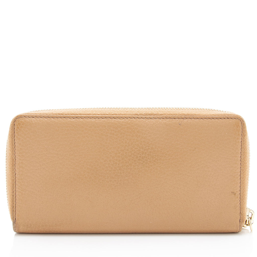 Gucci Leather Soho Zip Around Wallet