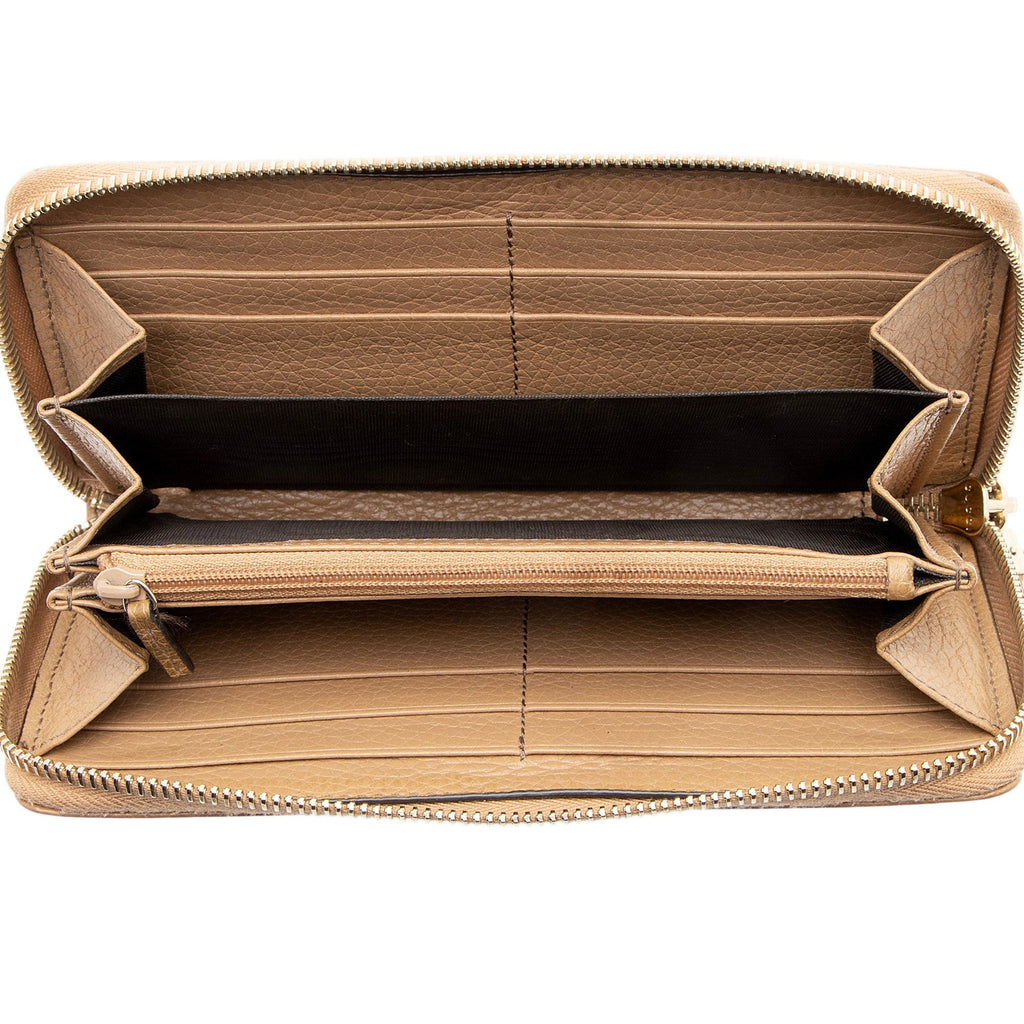 Gucci Leather Soho Zip Around Wallet