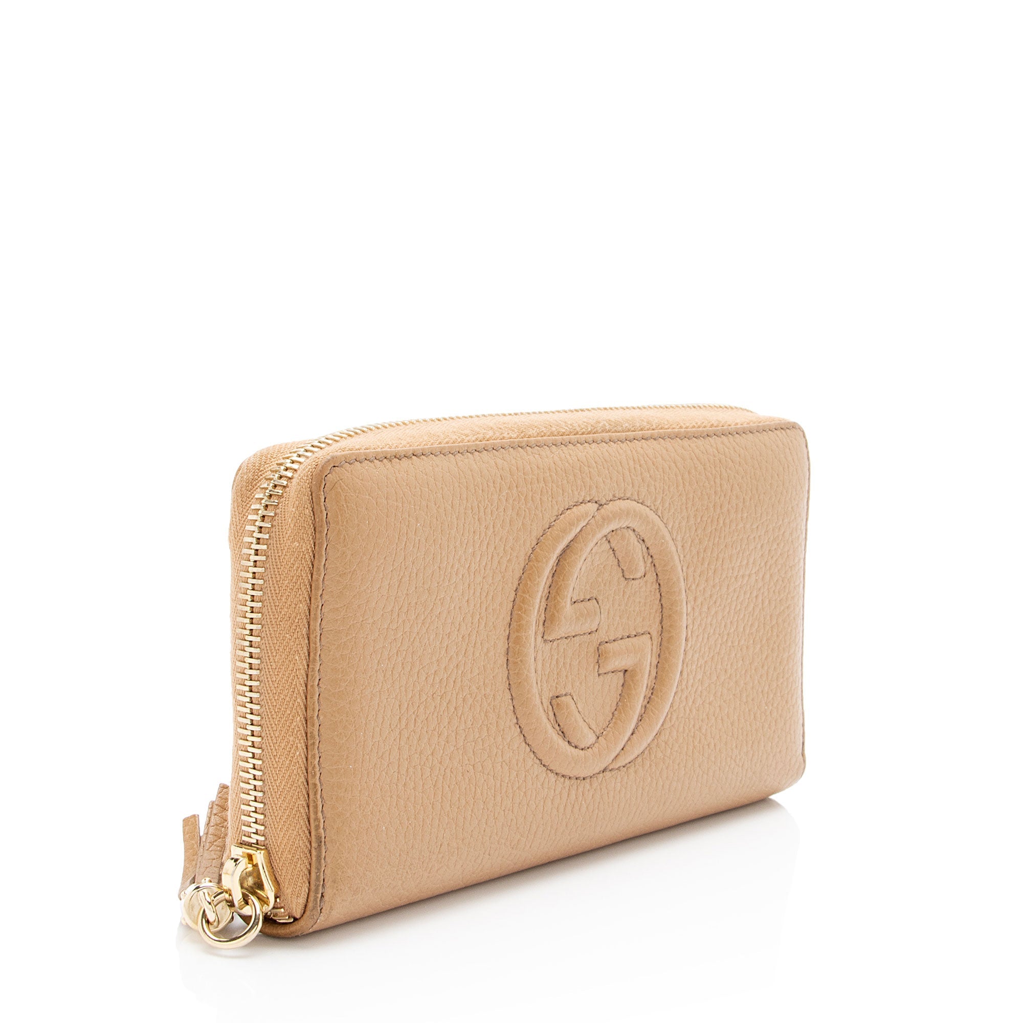 Gucci Leather Soho Zip Around Wallet