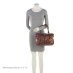 Gucci Metallic Leather Sukey Satchel (SHF-21788)