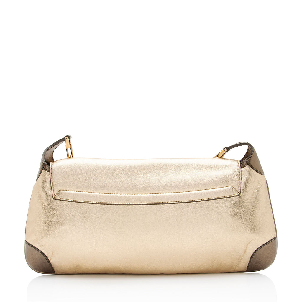 Gucci Metallic Leather Tiger Charm Shoulder Bag (SHF-ltMIAv)