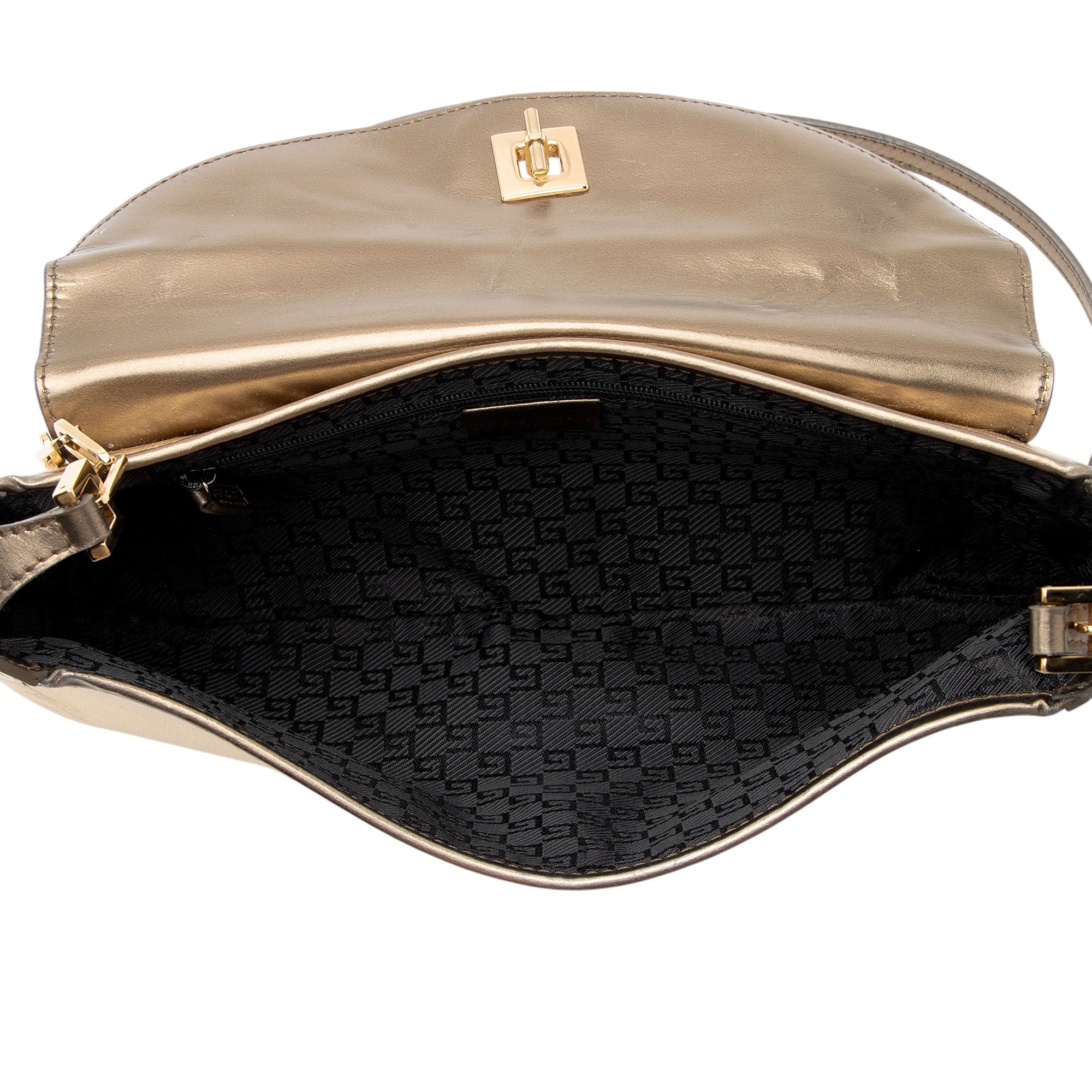 Gucci Metallic Leather Tiger Charm Shoulder Bag (SHF-ltMIAv)