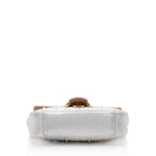 Gucci Metallic Matelasse Leather Pearl GG Marmont Mini Flap Bag - FINAL SALE (SHF-ZNLBGf)