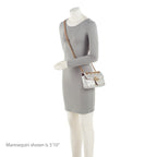 Gucci Metallic Matelasse Leather Pearl GG Marmont Mini Flap Bag - FINAL SALE (SHF-ZNLBGf)