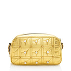 Gucci Metallic Matelasse Leather Pearl GG Marmont Small Camera Bag