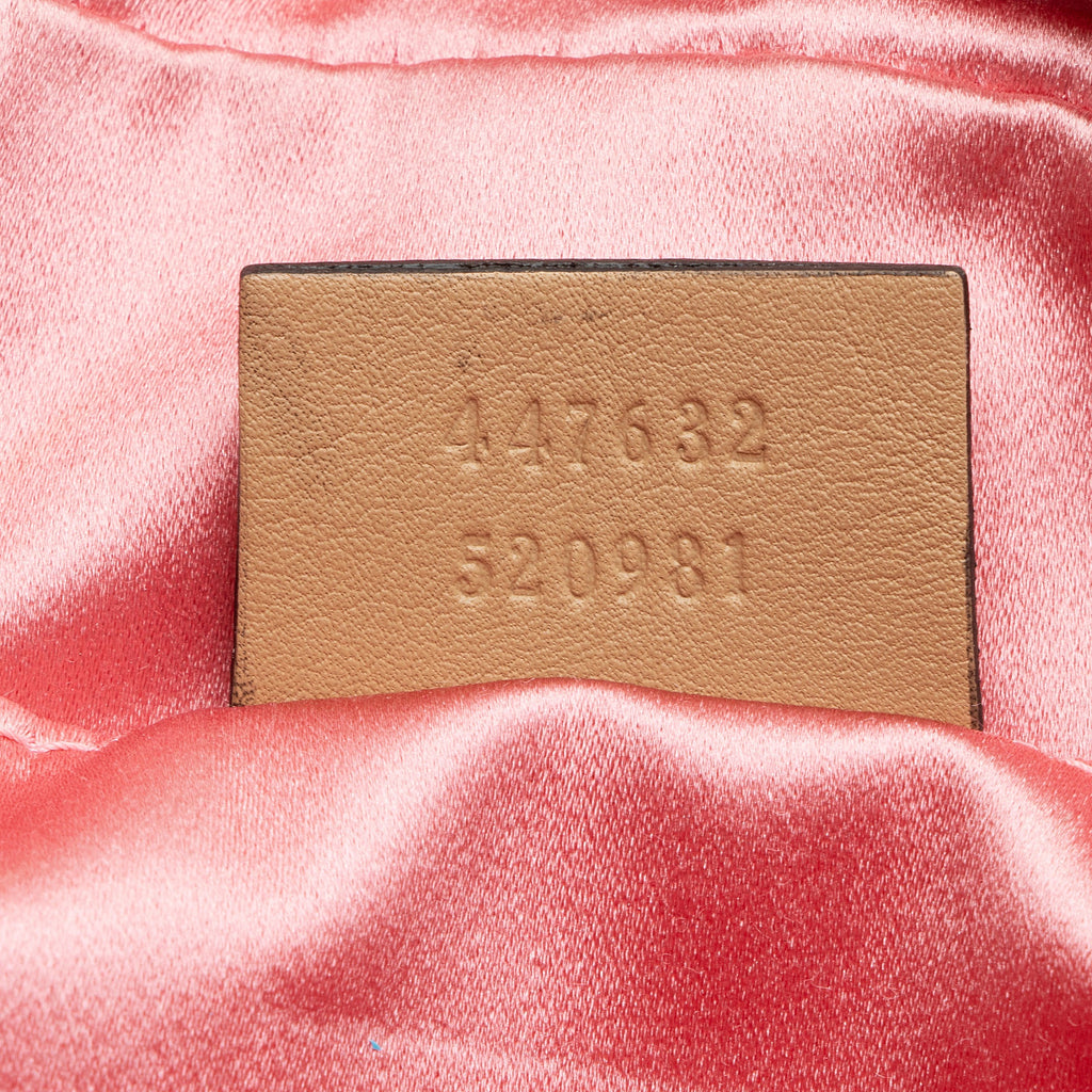Gucci Metallic Matelasse Leather Pearl GG Marmont Small Camera Bag