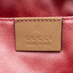 Gucci Metallic Matelasse Leather Pearl GG Marmont Small Camera Bag
