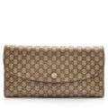 Gucci Metallic Microguccissima Interlocking G Continental Tri-Fold Wallet (SHF-22685)
