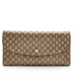 Gucci Metallic Microguccissima Interlocking G Continental Tri-Fold Wallet (SHF-22685)