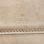 Gucci Metallic Microguccissima Interlocking G Continental Tri-Fold Wallet (SHF-22685)