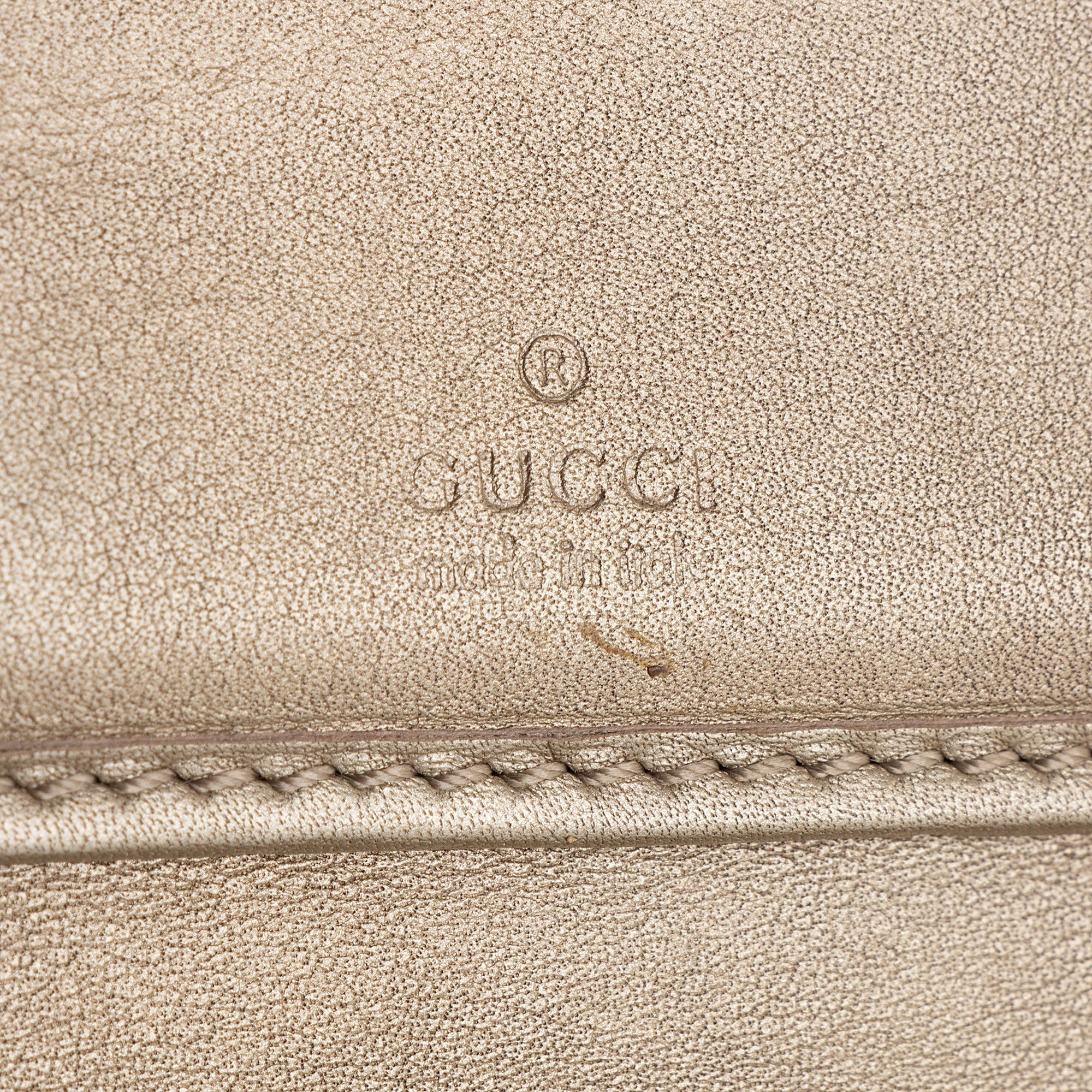 Gucci Metallic Microguccissima Interlocking G Continental Tri-Fold Wallet (SHF-22685)