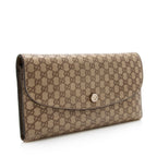 Gucci Metallic Microguccissima Interlocking G Continental Tri-Fold Wallet (SHF-22685)