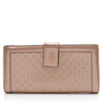 Gucci Metallic Microguccissima Script Continental Wallet (SHF-23020)