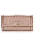 Gucci Metallic Microguccissima Script Continental Wallet (SHF-23020)