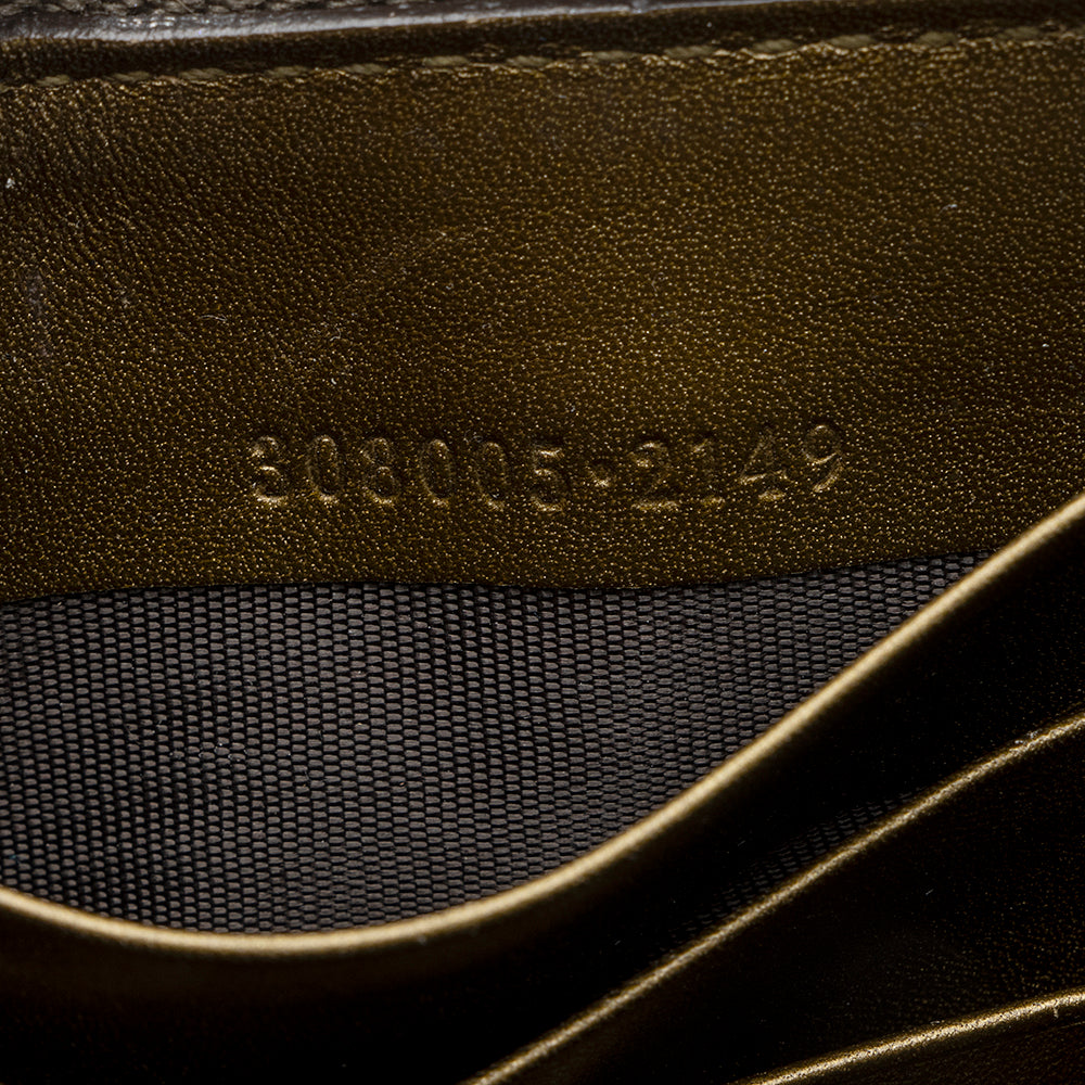 Gucci Metallic Microguccissima Zip Around Wallet (SHF-18998)