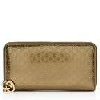 Gucci Metallic Microguccissima Zip Around Wallet (SHF-18998)
