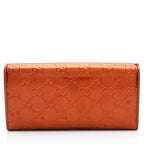 Gucci Metallic Patent Guccissima Leather Heart Logo Wallet (SHF-jwQhWg)