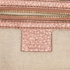 Gucci Metallic Pebbled Calfskin Bella Satchel