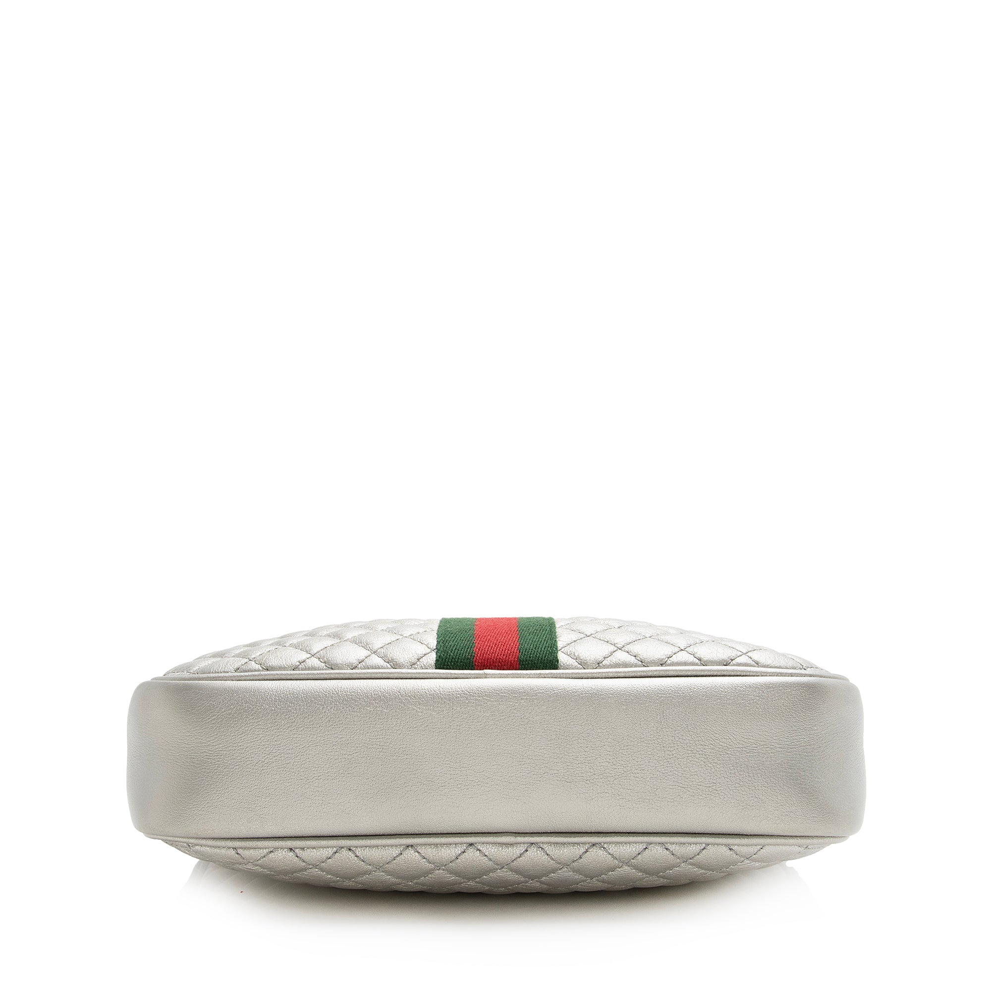 Gucci Metallic Quilted Leather Web Trapuntata Small Shoulder Bag (SHF-22451)