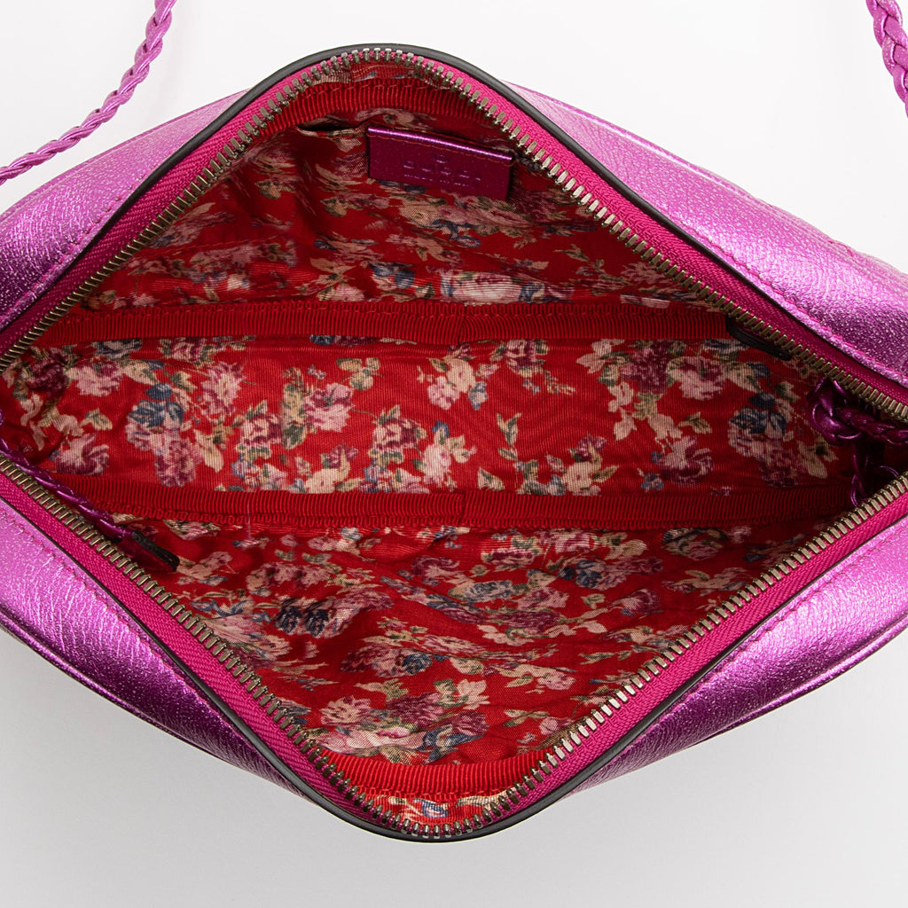 Gucci Metallic Quilted Leather Trapuntata Small Shoulder Bag