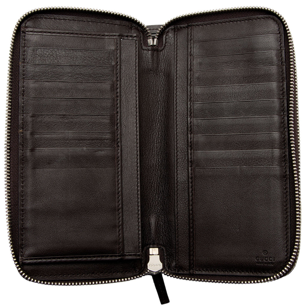 Gucci Microguccissima Leather Double Zip Around Large Organizer Wallet (SHF-EIQfg7)