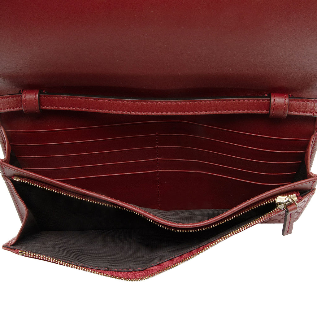 Gucci Microguccissima Leather Wallet Crossbody Bag (SHF-PRTFwh)