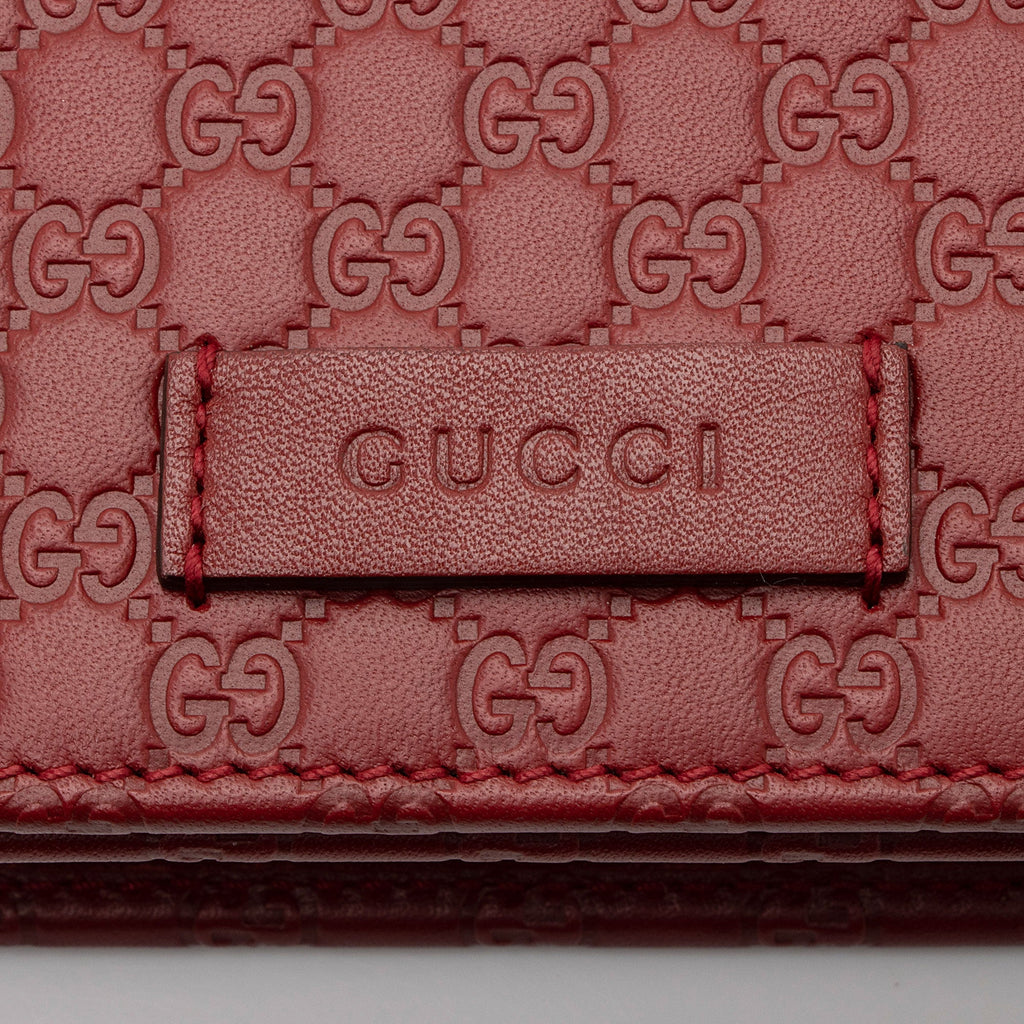 Gucci Microguccissima Leather Wallet Crossbody Bag (SHF-PRTFwh)