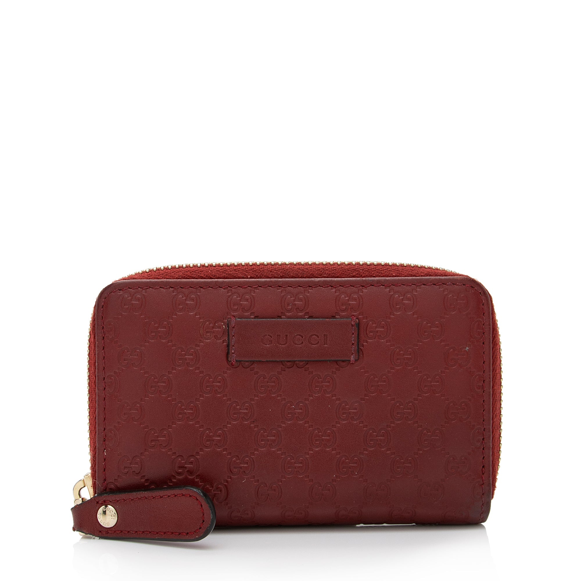 Gucci Microguccissima Leather Zip Around Card Case (SHF-U1fahf)