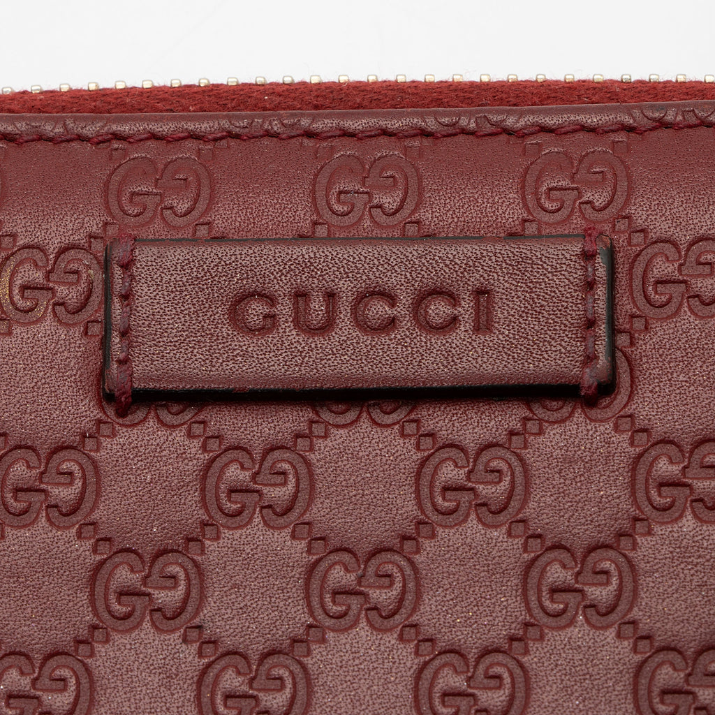 Gucci Microguccissima Leather Zip Around Card Case (SHF-U1fahf)