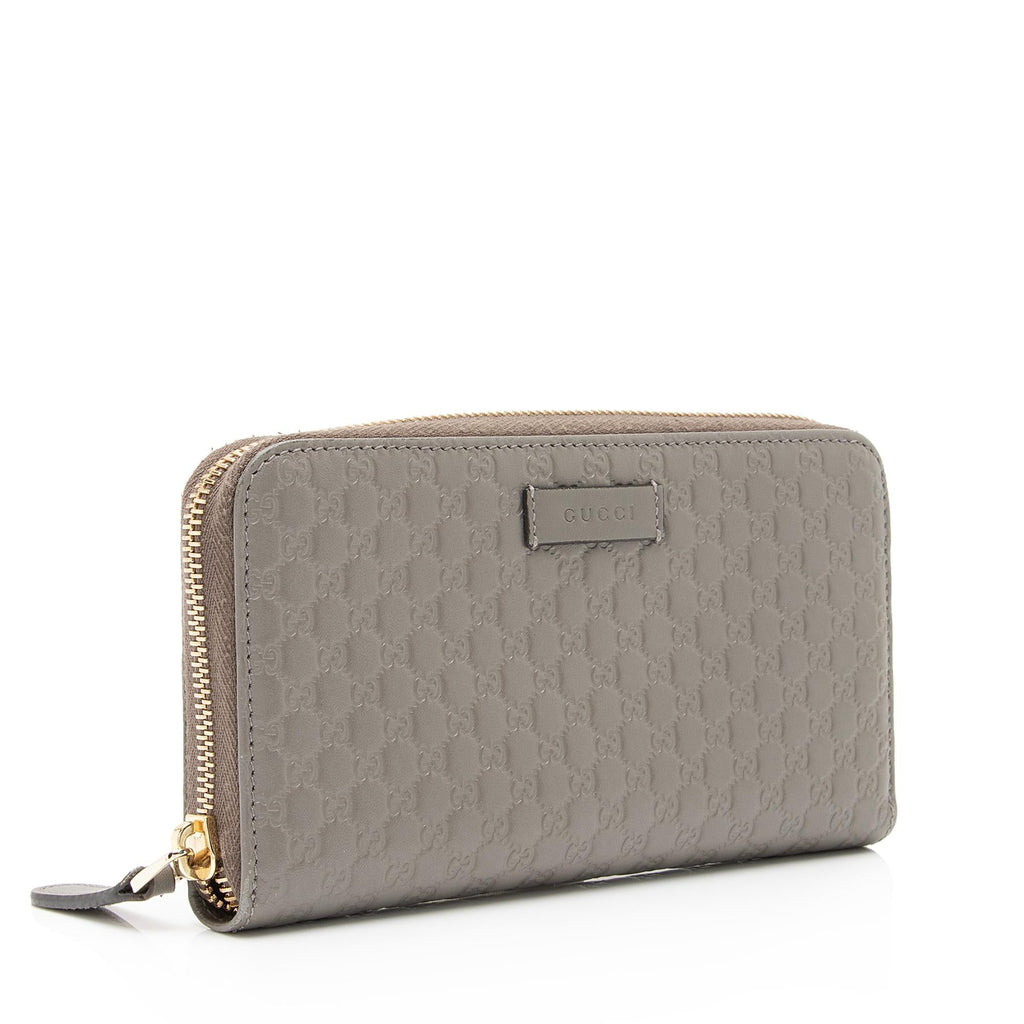 Gucci Microguccissima Leather Zip Around Wallet (SHF-23927)