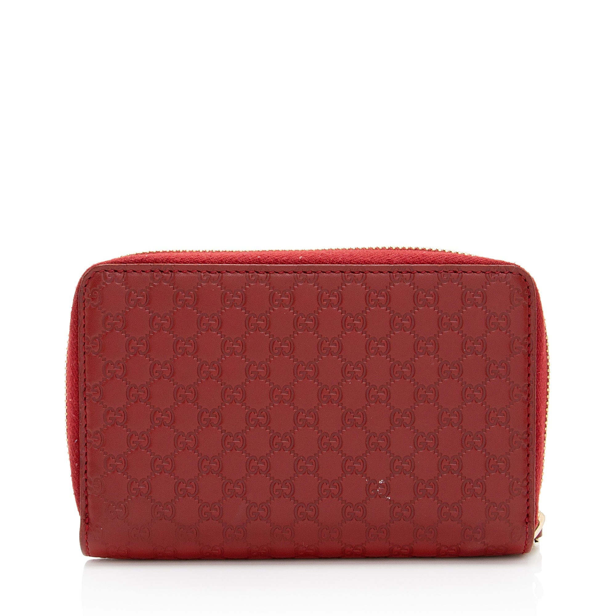 Gucci Microguccissima Leather Zip Around Compact Wallet