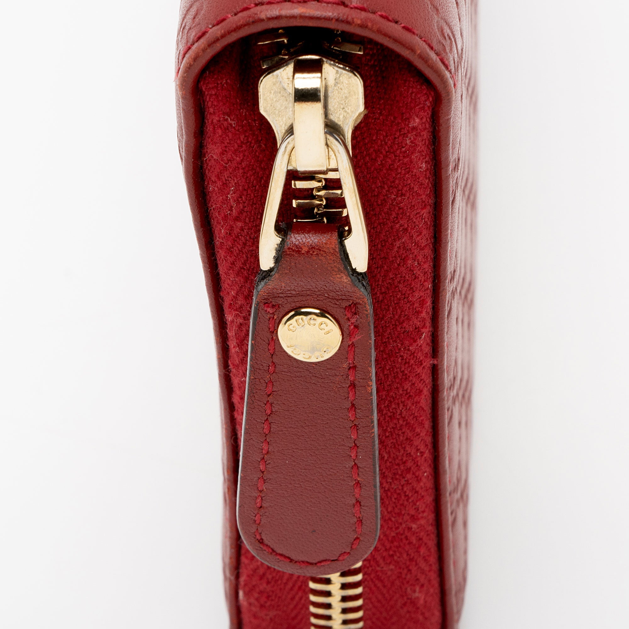 Gucci Microguccissima Leather Zip Around Compact Wallet