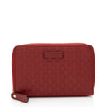 Gucci Microguccissima Leather Zip Around Compact Wallet