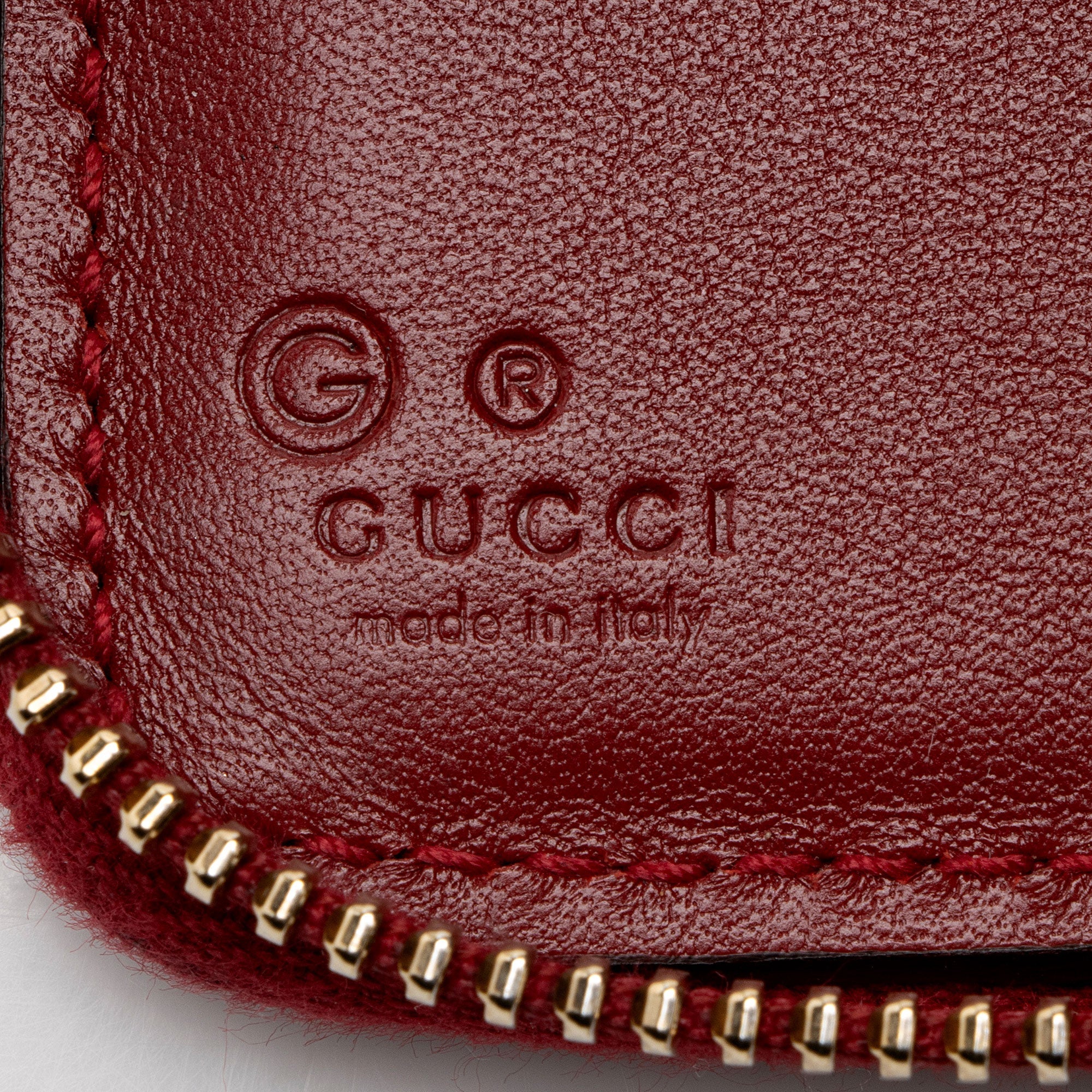 Gucci Microguccissima Leather Zip Around Compact Wallet
