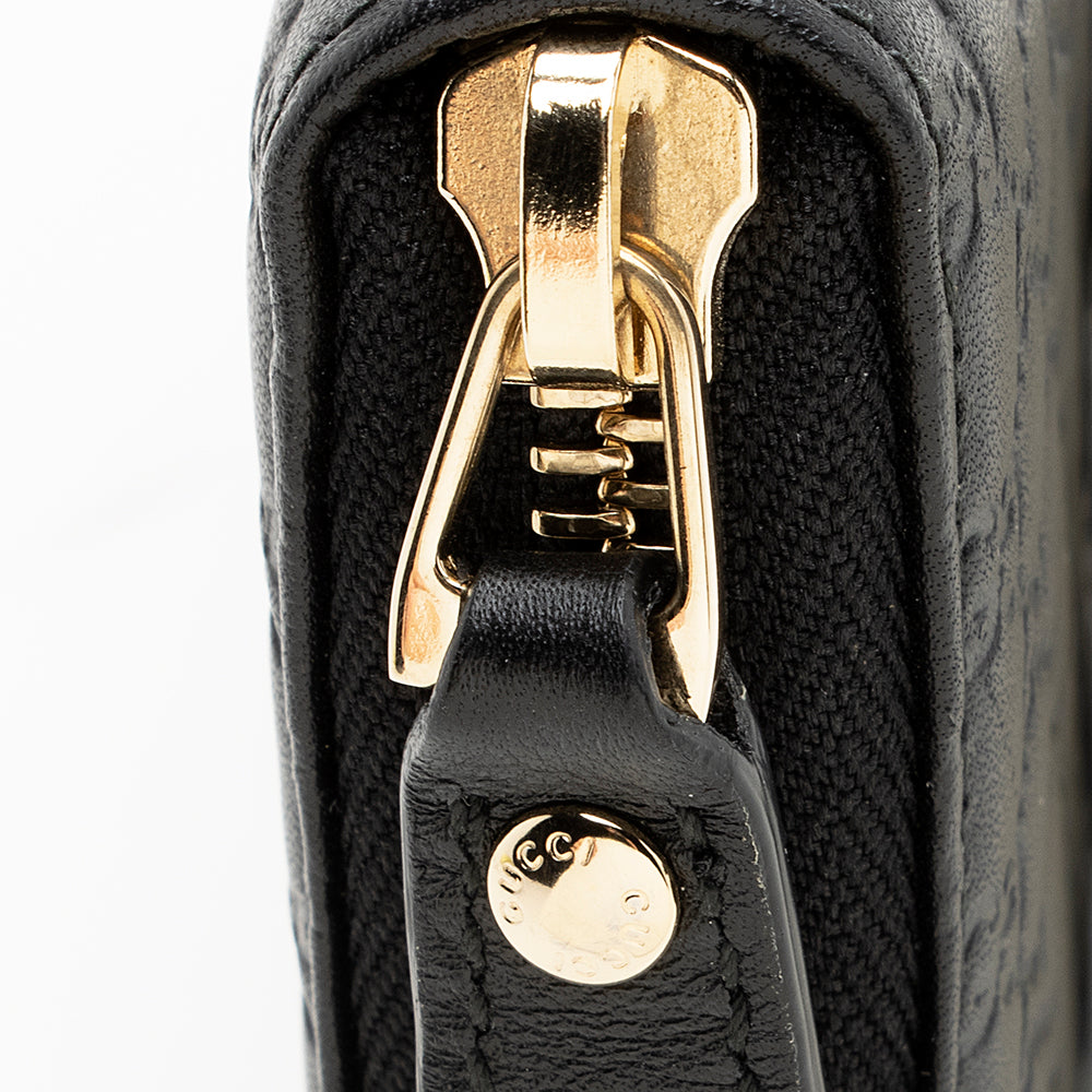 Gucci Microguccissima Leather Zip Wallet (SHF-19477)