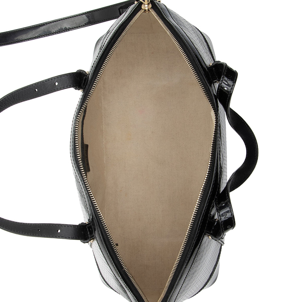 Gucci Microguccissima Patent Leather Nice Satchel (SHF-pCYqKU)