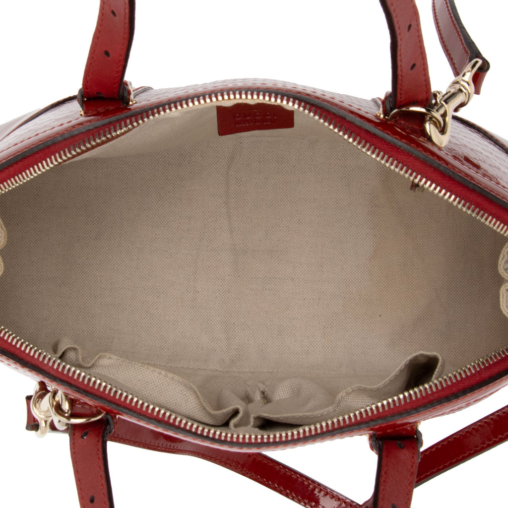 Gucci Microguccissima Patent Leather Nice Satchel (SHF-swAQdK)
