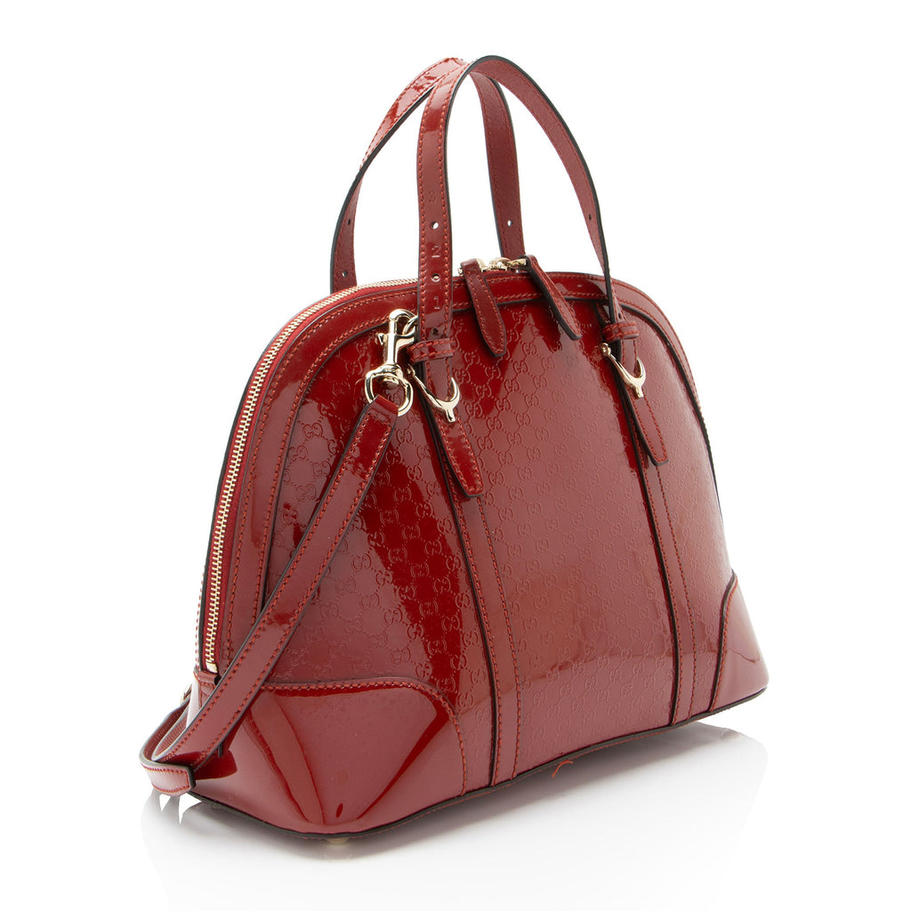 Gucci Microguccissima Patent Leather Nice Small Satchel