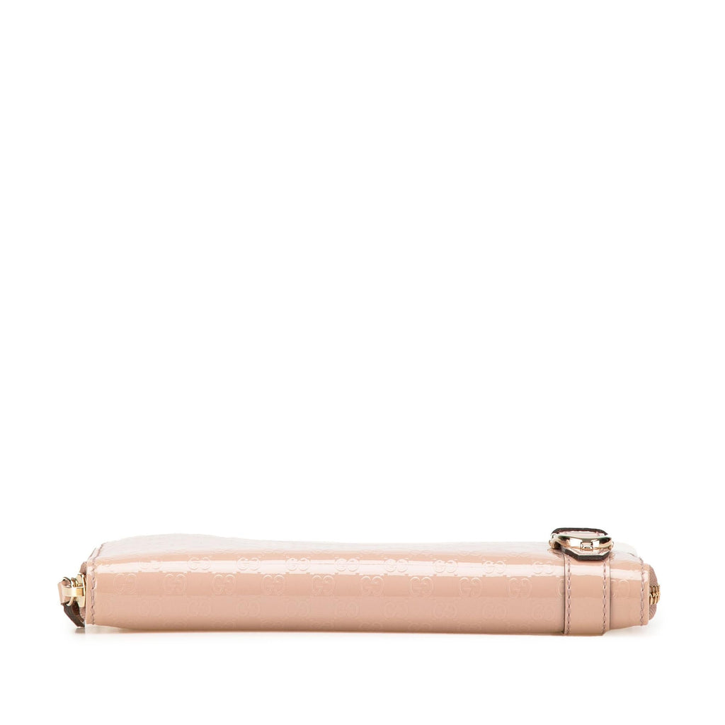 Gucci Microguccissima Patent Leather Nice Zip Around Wallet