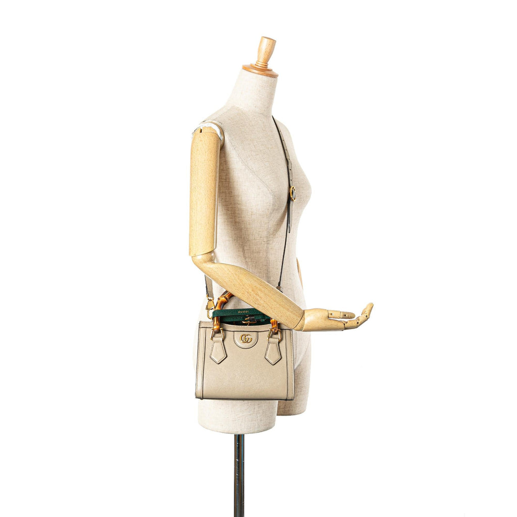 Gucci Mini Calfskin Bamboo Diana Satchel