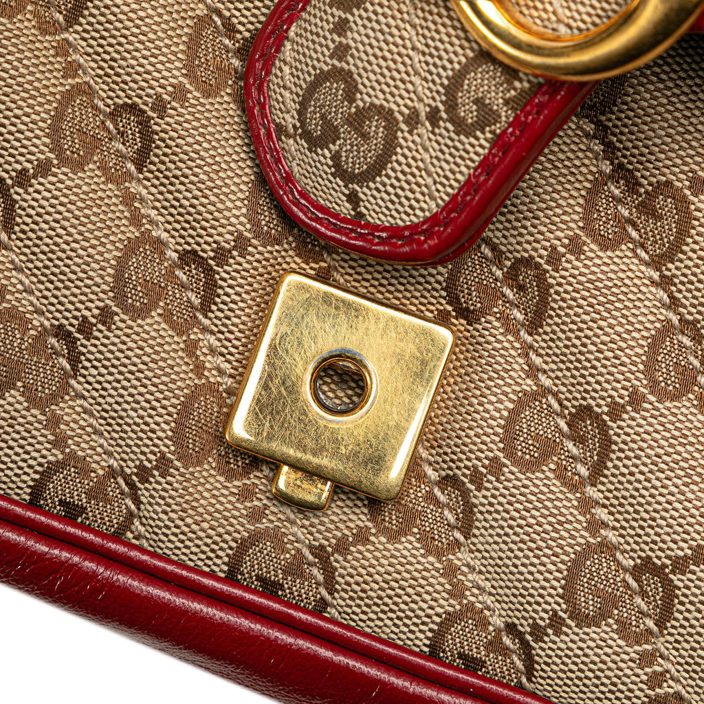 Gucci Mini GG Canvas Marmont Matelasse Flap