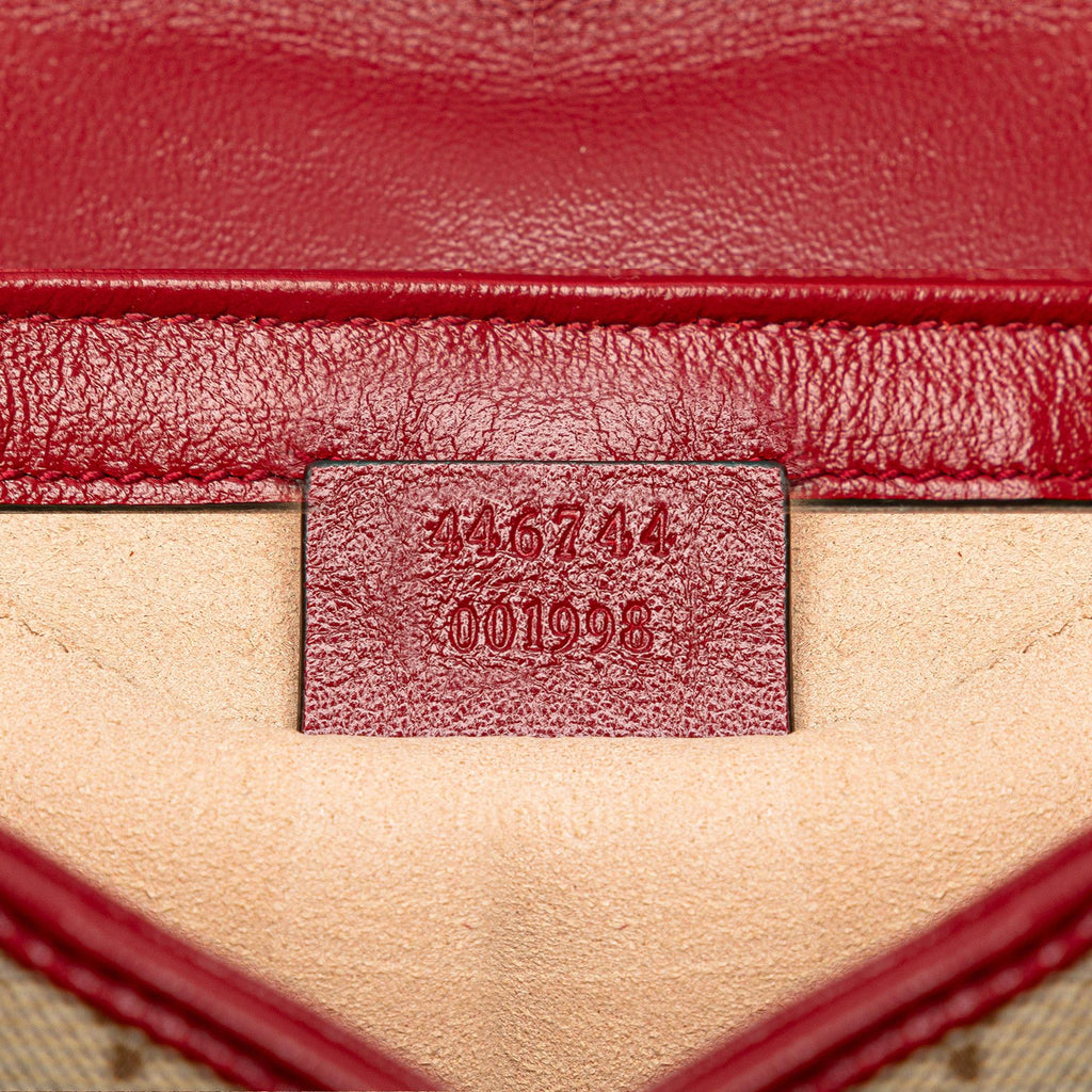 Gucci Mini GG Canvas Marmont Matelasse Flap