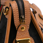 Gucci Mini GG Canvas Web Bauletto Top Handle Bag
